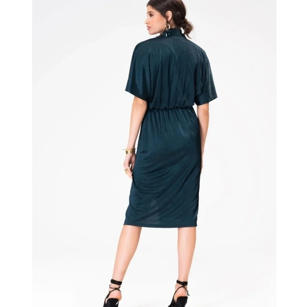 Leota Willow Teal Green Dress in Luster Jersey